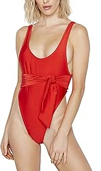 ToBeInStyle Women's Deep V Wide Ribbon Waist Tie