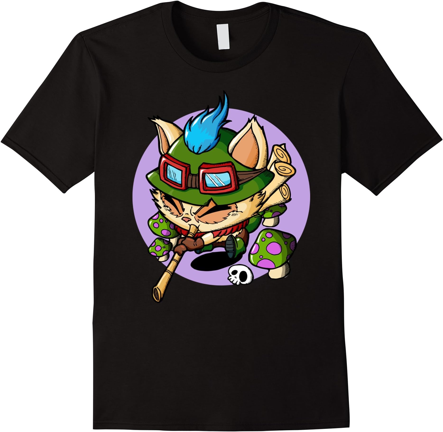Men's Teemo Shirt on purple 3XL Black