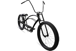MICARGI Bronco 3.0 Mens Cruiser Bicycles 26/29 inch Long Beach Cruiser Bike with Coaster Brakes Front/Rear White Wall Tires/Black Ties