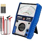 SNAKOL Analog Multimeter Tester, Analog Voltmeter Multimeter, Fieldpiece Volt Meters and Multimeters for AC/DC Volt 2500V, DC Current 10A, RX 10K, Battery Tester, Diode/LED Testing,24 Range