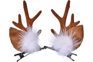 ywduoying Christmas Reindeer Antlers Headband Deer Ear Hair Clips Beauty Deer Headband Hair Accessory Headdress
