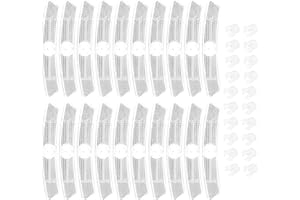 MUCKLILY 20pcs Replaceable Professional Bike Wheel Reflectors White Spoke Reflective Signs for Night Cycling