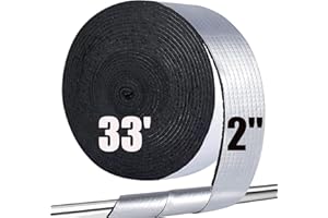 EASEINSTALL Water-Pipe-Insulation-Wrap-Foam-Tube, 2" W x 33 FT Self Adhesive Outdoor Foam and Foil Water Pipe Insulation Wrap for Winter