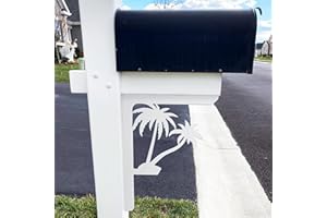JennyGems Tropical Palm Trees Mailbox Decoration and Porch Bracket, Mailbox Decor for Outside, Beach Coastal Theme, 21 Inch, Made in USA