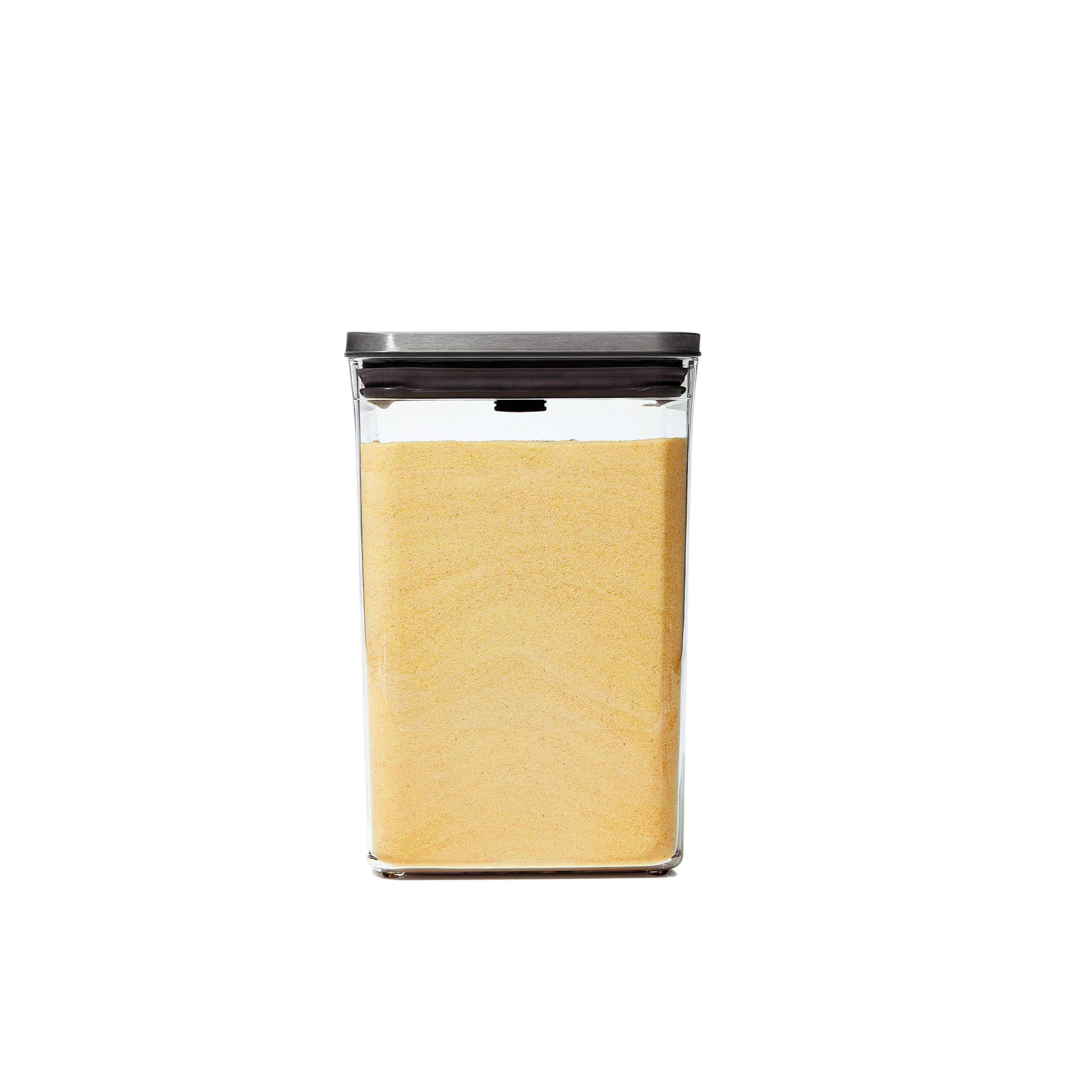 Photo 1 of OXO Steel POP Container Big Medium Square - 4.4 Qt for Flour, Sugar and More,Grey