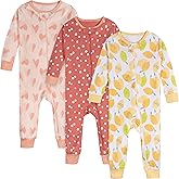 Onesies Brand Baby Girls’ 3-pack Snug Fit One-piece Cotton Pajamas