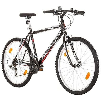 Coollook PROBIKE 26 Zoll Fahrrad Felge Mountainbike MTB Weiss Glanz Starren Rahmen Fahrradherren Rad Bike Cycling, Rahmen 51 