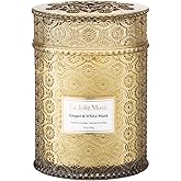 LA JOLIE MUSE Ginger & White Musk Candle | Ginger, Lemongrass & Musk | 19 oz Wooden Wick | Natural Soy Wax | 90 Hours Clean Burn | Gift-Ready for Hosts & Gathering| Seasonal Home Décor
