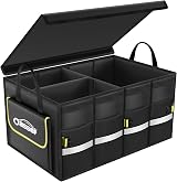 Oasser Car Boot Organiser Storage 55L Collapsible Waterproof Multi Compartments
