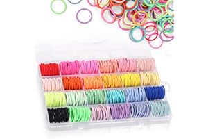 Funtopia Hair Ties Set, 336Pcs Small Elastic Hair Bands for Girls, Colorful Ponytail Holders Hair Tie for Baby Hair - Multicolor, No damage with Organizer Box for Kids Infants Toddlers