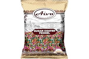 AIVA WE BELIEVE IN QUALITY Aiva Sugar Coated Fennel Candy (400g Bulk) – Refreshing Indian Mukhwas for Mouth Freshening and Snacking