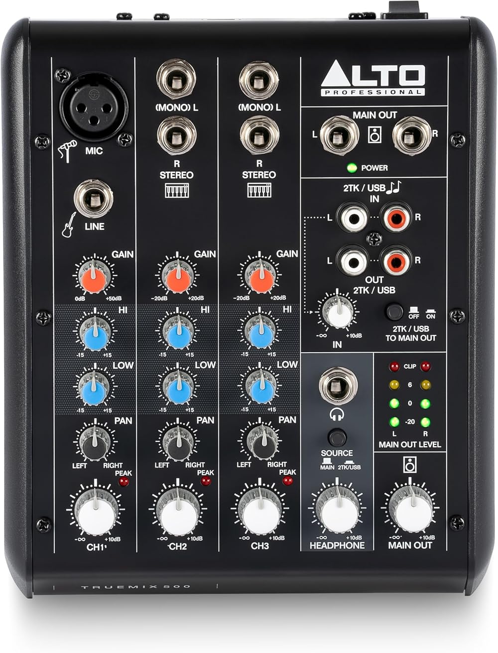 ALTO TrueMix 500 Audio Mixer USB Interface XLR Mic In