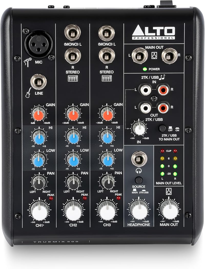 ALTO TrueMix 500 Audio Mixer USB Interface XLR Mic In