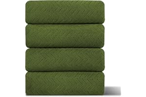 FERDILAN 4 Pack Large Bath Towels Set 35"x70" Olive Oversized Bath Sheet Chair Towels, 600 GSM Ultra Soft & Absorbent Towels for Bathroom, Quick Dry Towel for Gym Hotel Camp Pool