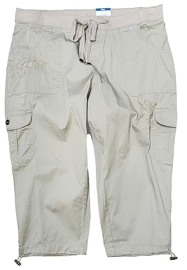 terra & sky women's plus cargo capri