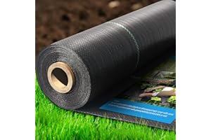 Sunifier Heavy Duty Weed Barrier Landscape Fabric, Woven Geotextile Ground Cover - Premium Weed Control Mat for Garden Beds, Driveways & Landscaping(1.3ft x 50ft)