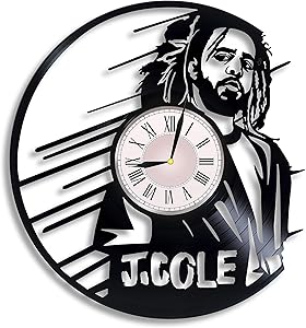 J. Cole Vinyl Record Wall Clock, J Cole Rapper, J Cole Artwork, J Cole Gift, J Cole Clock, Wall Decor, J Cole Singer, J Cole Music