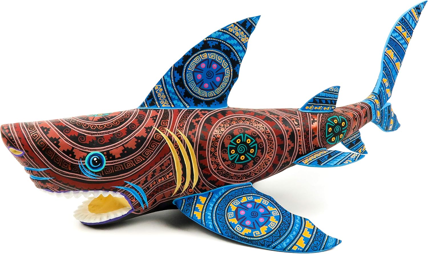 Amazon Co Jp 大きなサメ オアハカン アレブリジェ 木彫り メキシコ民族アート 彫刻 絵画 装飾 ホーム キッチン