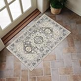 Collive Washable Indoor Doormat, Non Slip Retro Floor Mat 20"x32" Small Rug Quick Absorbent Entrance Rug Distressed Taupe/Multi Front Door Mat, Welcome Mats Entryway Doormat for Kitchen Home Patio