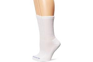 Medipeds Womens Diabetic Crew Socks With Non-Binding Top And Cushion Sole 4 Pairs