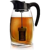 Primula Flavor-It Beverage System, Includes Large Capacity Fruit Infuser Core, Tea Infuser Core, and Chill Core, Dishwasher Safe Pitcher, 2.9-Quart, Black