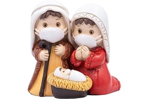 HODAO Nativity Sets for Christmas Indoor Holy Family Figuriner Decoration and Display on Mantel or Window Sill