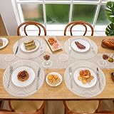 SHACOS Round Placemats and Coasters Set of 6 Cream view 5