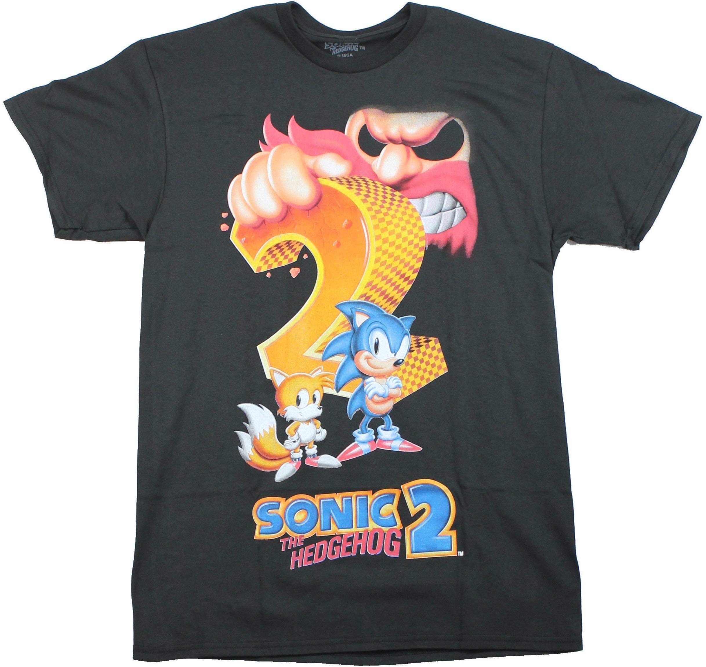 Sonic The Hedgehog 2 S T-shirt Classic Box Art With Tails Image