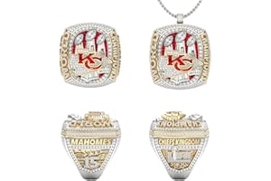 BaDez 2022 National football championship ring KC city champion ring with wood box (12)