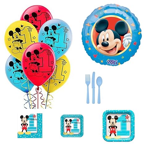 Amazon Com Mickey Mouse 1st Birthday Party Supplies And Balloons