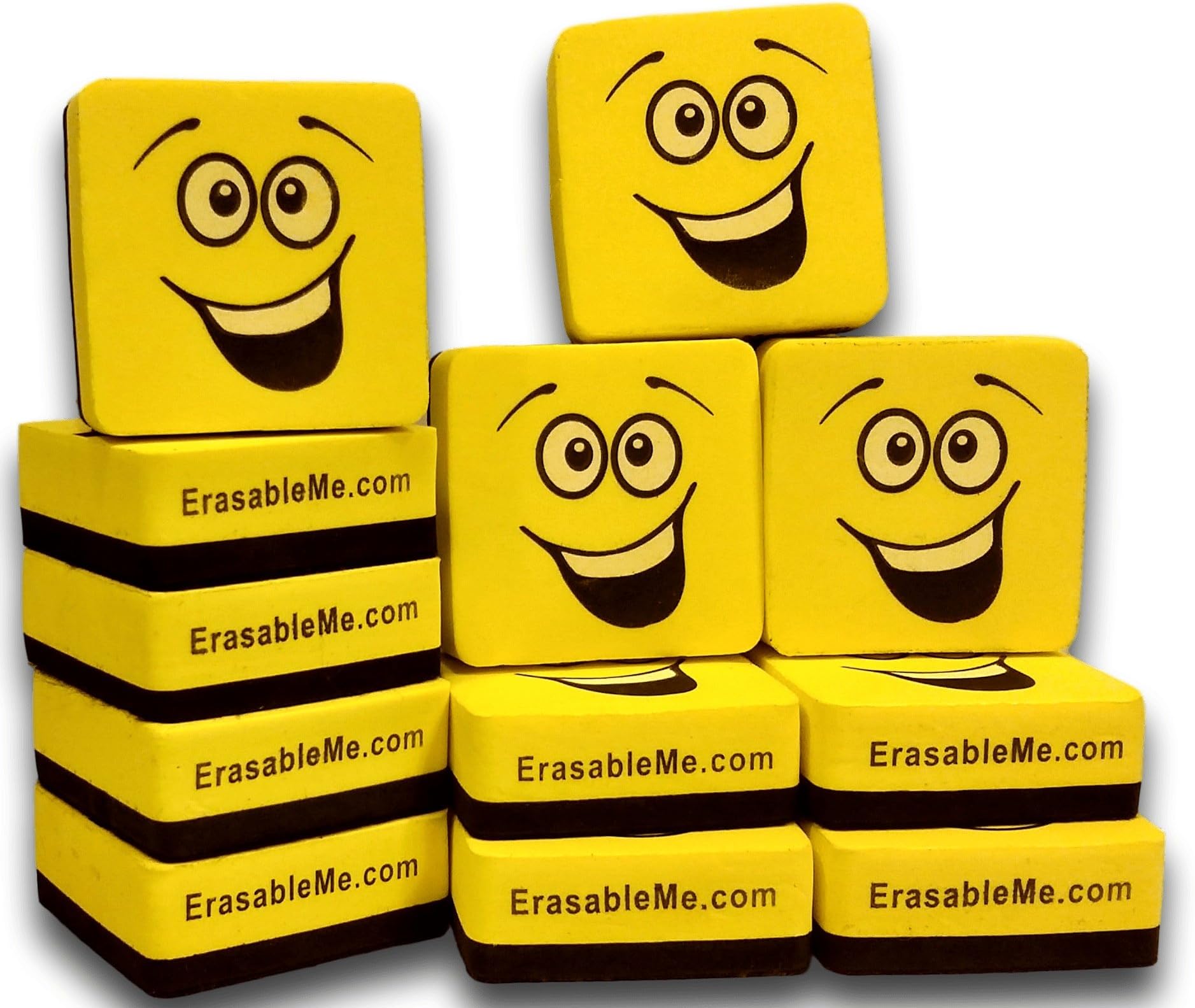 12 Magnetic Whiteboard Erasers | Mini Eraser for School Office Home and Classrooms