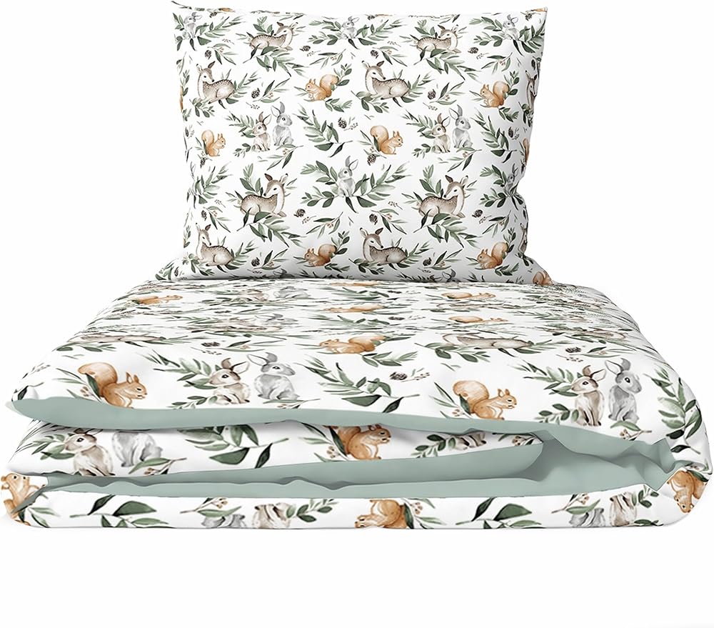 Baby Comfort 2-Piece Toddler Duvet & Pillow Set Forest 120x90 cm 100% Cotton