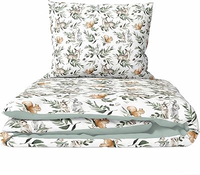 Baby Comfort 2-Piece Toddler Duvet & Pillow Set Forest 120x90 cm 100% Cotton