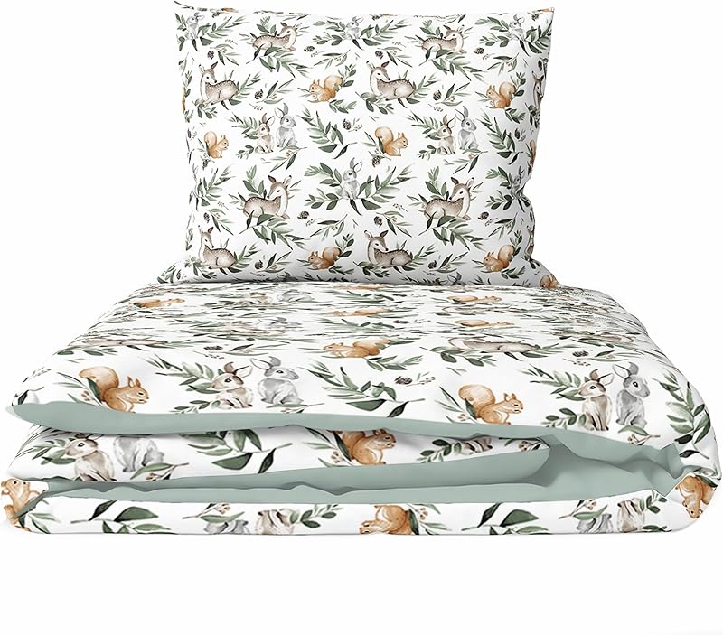Baby Comfort 2-Piece Toddler Duvet & Pillow Set Forest 120x90 cm 100% Cotton