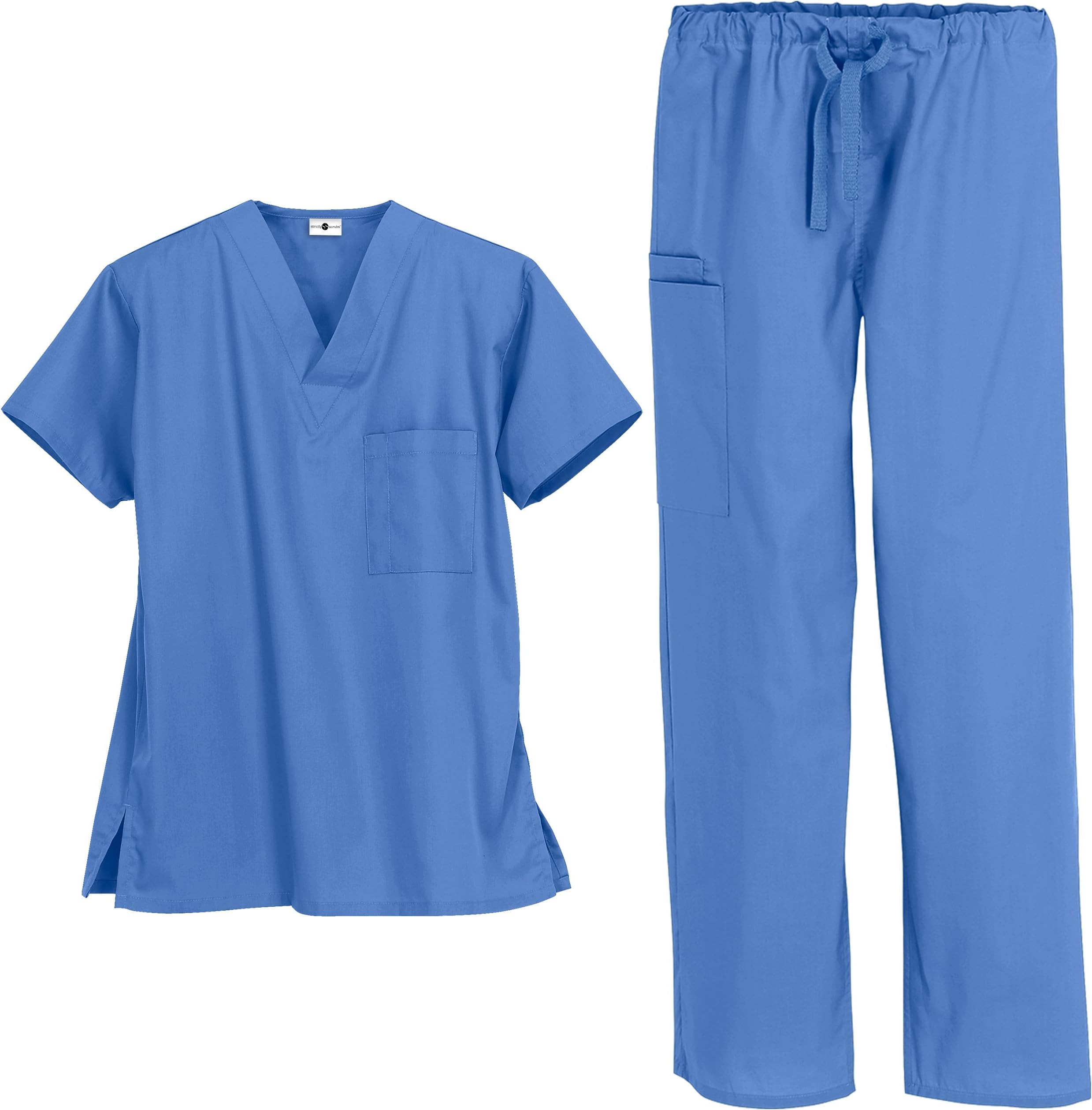 Strictly Scrubs Unisex Classic Scrub Set (XS-3X, 14 Colors) - Includes 1 Pocket Top and Pant