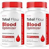(2 Pack) Total Flow Capsules - Official Total Flow Advanced Blood Support Pills Max Strength, All Natural Healthy Flow Total Support Multivitamin Health & Wellness Formula, 120 Capsules for 2 Months