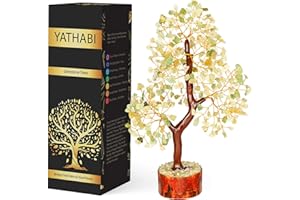 YATHABI Green Jade - Spiritual Tree - Jade Crystal - Crystal Tree of Life - Jade Tree Decor - Feng Shui Tree - Crystal Money Tree - Positive Energy - Bonsai Tree - Chakra Tree