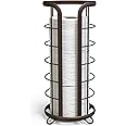 BROOKSTONE, Bronze Toilet Paper Holder, Freestanding Bathroom Tissue Organizer, Minimalistic Storage Solution, Modern & Styli