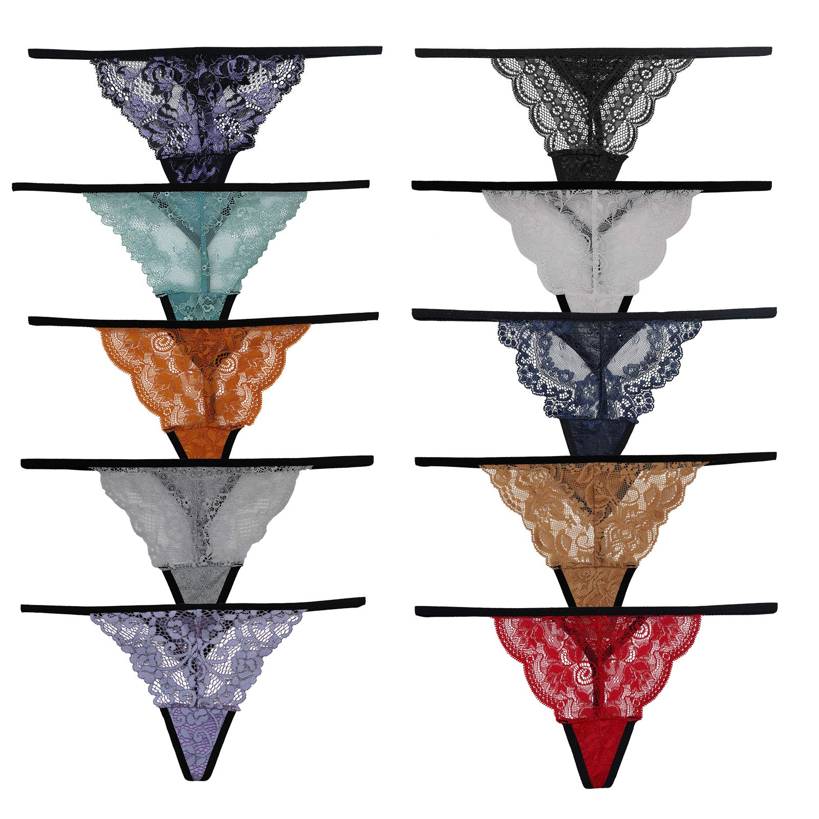 Cotton Essentials Lace-Trim Thong Panty in Blue & Multi | SAVAGE X FENTY Cotton Essentials Lace-Trim Thong Panty in Blue & Multi | SAVAGE X FENTY
