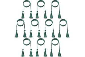 D DODOU 10 Pieces Graduation Cords Single Color Graduation Honor Cord with Sewing Tassels for High School and Bachelor (Emerald Green)