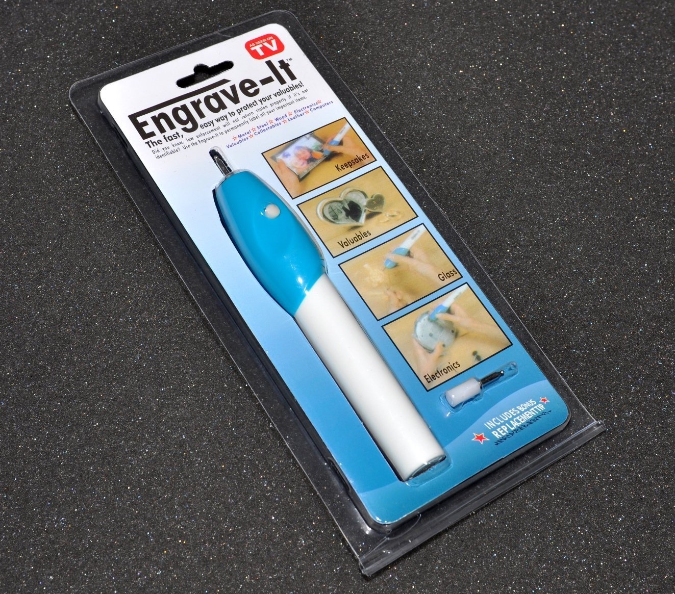 EngraveIt Handheld Battery Operated Engraving Pen Tool. Engraves on