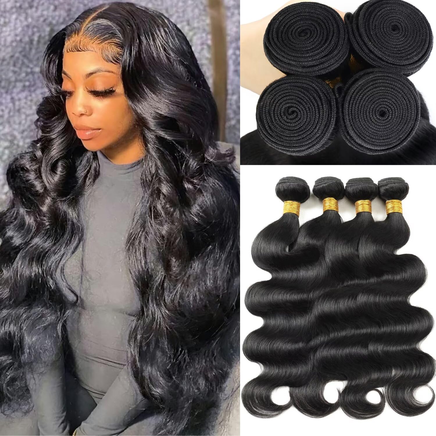 Photo 1 of 12A Human Hair Bundles 18 20 22 24 Inch Body Wave
