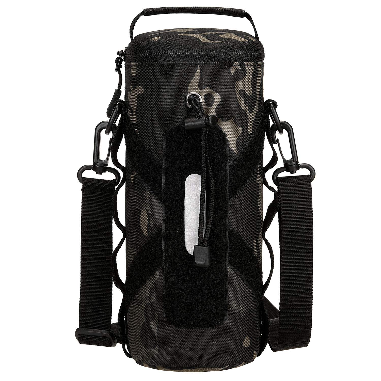 HUNTVP Molle Water Bottle Pouch Bag Tactical Military Kettle Canteen Bag Pack Crossbody Bag(800/1000ml) (Camo-1000ml)