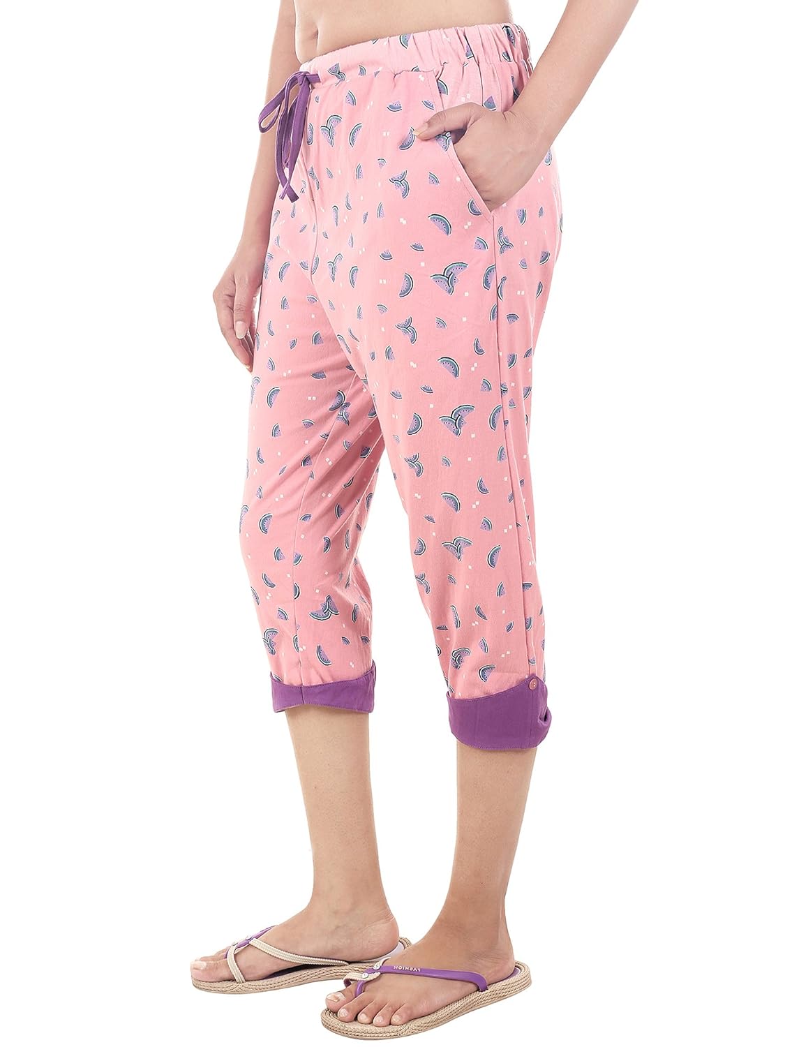 9teenagain women's hosiery night pyjama (lavender)