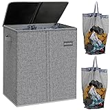 Airensky Double Laundry Hamper Collapsible Laundry