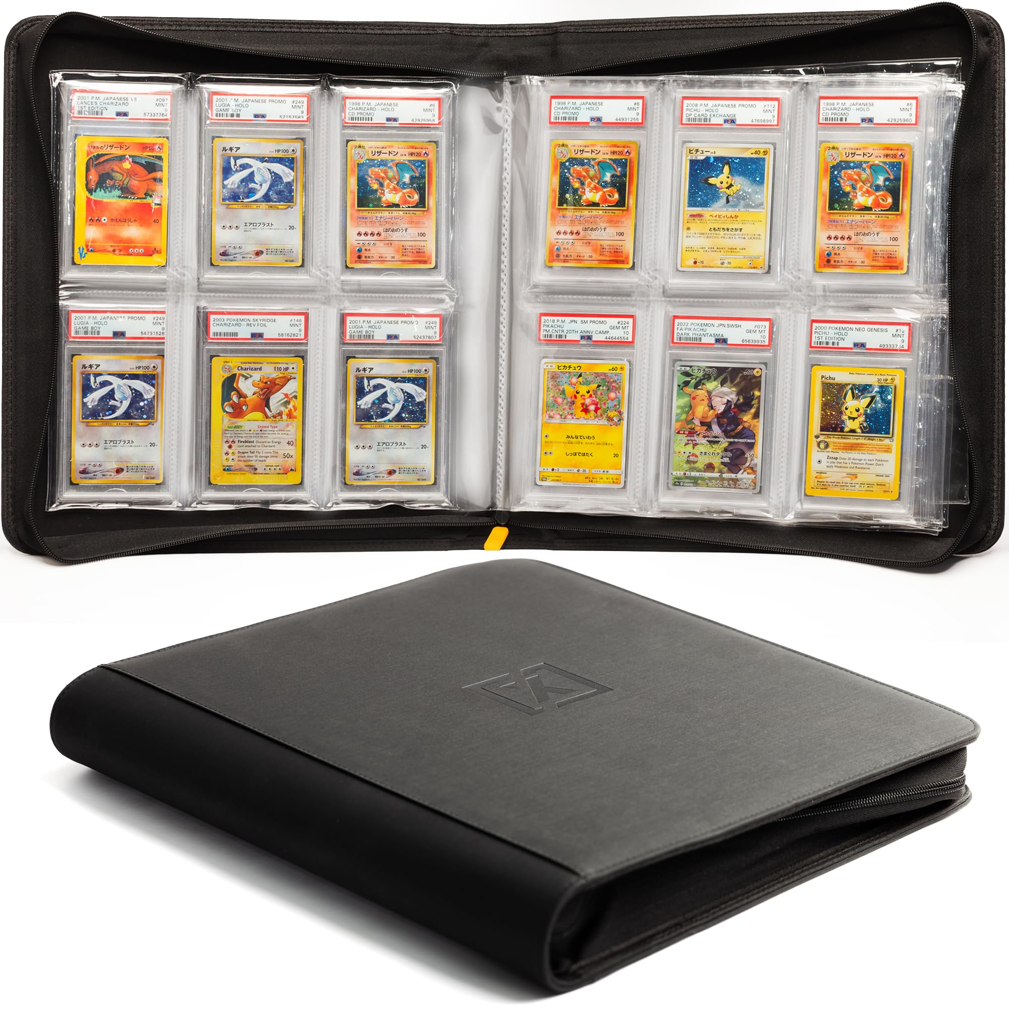 Photo 1 of X PRO Graded Card Binder - Holds 60 Graded Slabs, Suitable for PSA and CGC Slabs | 6 Pocket Slab Binder Design | Ringless PSA Slab Binder | PSA Slab Case | Graded Card Holder for Long Term Storage
