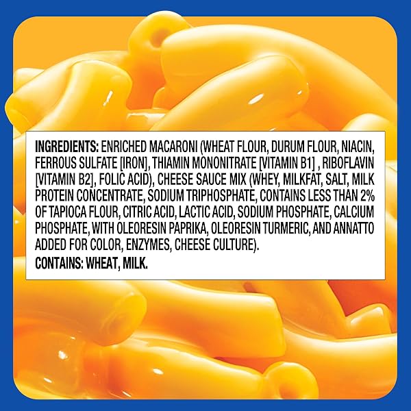 KRAFT MAC AND CHEESE, 12 BOXES, FOR EASY DINNER OR DINNER SIDES, ORIGINAL FLAVOR, NO ARTIFICIAL FLAVORS, PRESERVATIVES OR DYES, 7.25 OZ