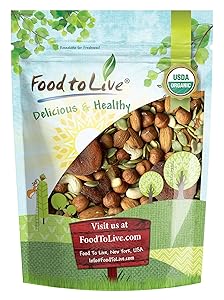 Organic Active Life Trail Mix, 1 Pound — Raw and Non-GMO Snack Mix Contains Cashews, Pumpkin Seeds, Apricots, Hazelnuts, Almonds. Vegan Superfood, Kosher, No Added Sugar, Bulk