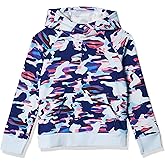 Under Armour Girls' Rival Fleece Printed Hoodie Training Sweatshirt, BLUE, S