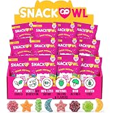 Snack Owl Vegan Sour Gummy Candy &ndash; Gluten Free, Low Calorie Candy - Guilt Free &amp; Delicious Healthy Gummy Snacks (Sour Novas)